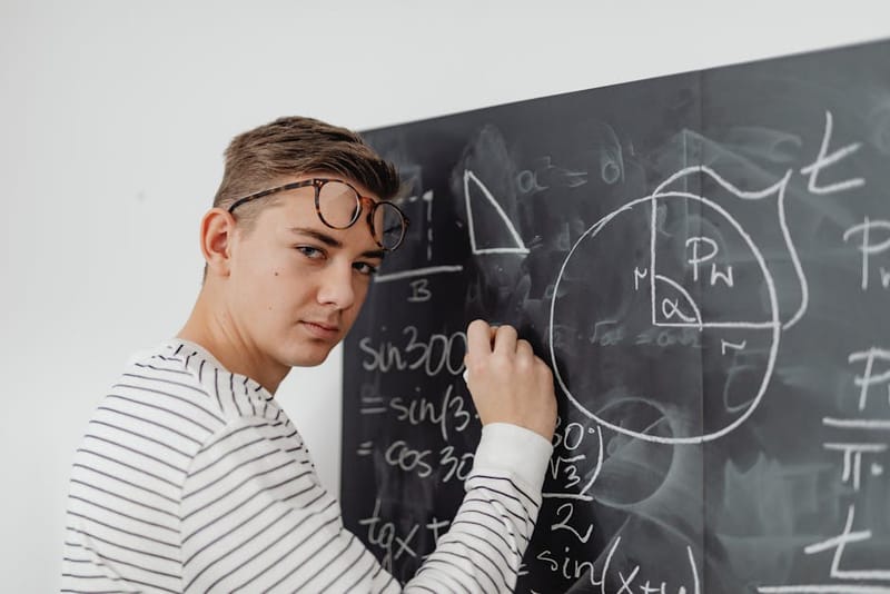 Editorial illustration of a thinker weighing options on a balance scale, suggesting deliberate, probability-aware reasoning.